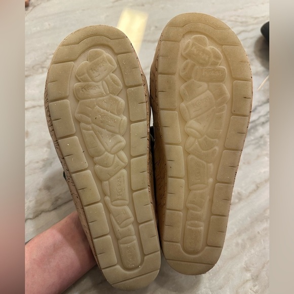 Korks Tidal Sandals Women's Size 8M Shoes Slides Double Strap Black Leather - Picture 6 of 7